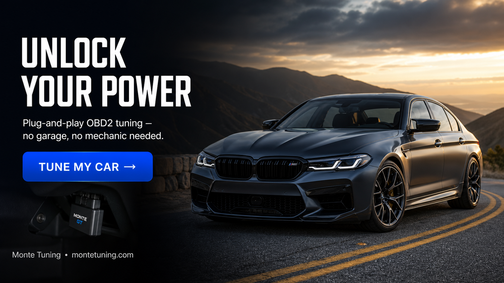 Banner How to Increase Engine Horsepower: 10 Proven Methods Explained — Monte Tuning OBD2 ECU Tuning Devices