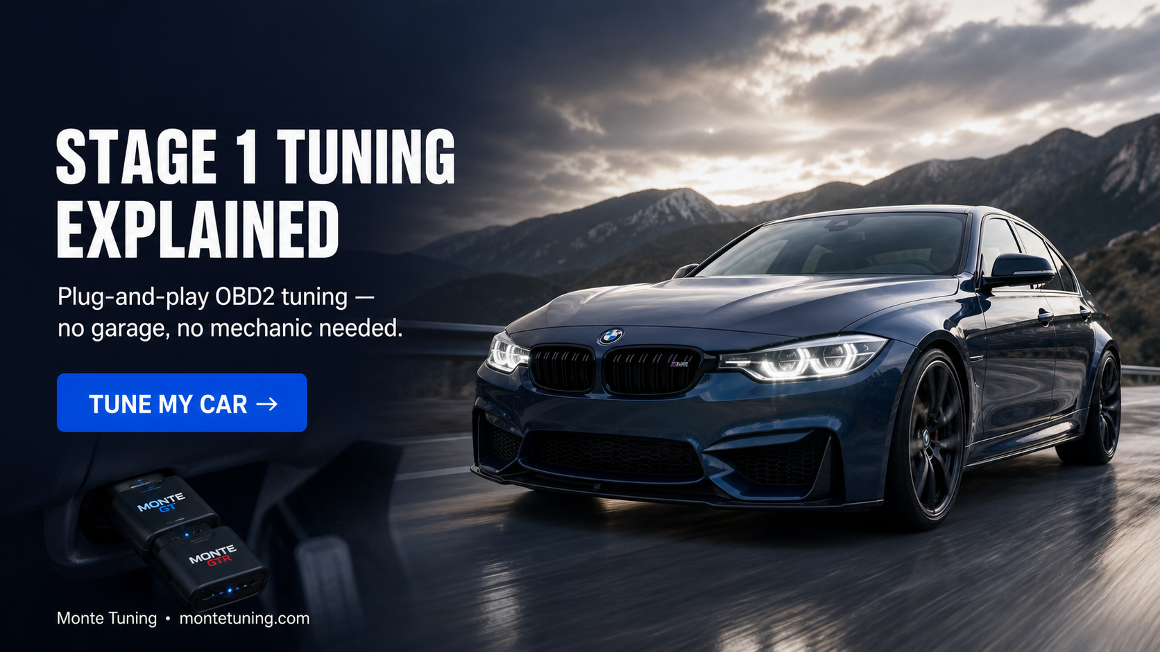 Banner Stage 1 Tuning Explained: What It Is and What to Expect for Your Engine — Monte Tuning OBD2 ECU Tuning Devices